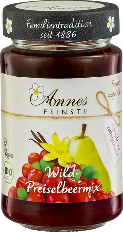 Bio-Wildpreiselbeeren mit Birnen & Vanille aus Bayern - jetzt online kaufen bei Natur.com