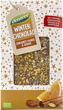 Bio-Winterschokolade mit gebrannten Mandeln & Orange - jetzt online kaufen bei Natur.com