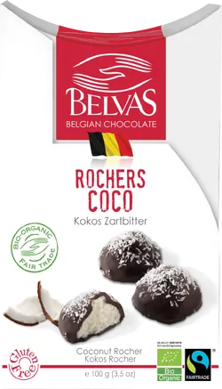 Bio-Zartbitter-Kokos-Pralinen Rochers Coco - jetzt online kaufen bei Natur.com