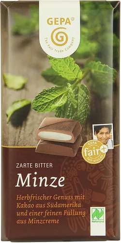 Bio-Zartbitterschokolade mit Minze - jetzt online kaufen bei Natur.com