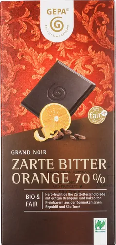 Bio-Zartbitterschokolade mit Orange - jetzt online kaufen bei Natur.com