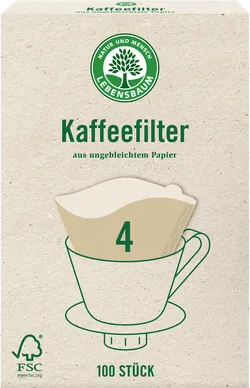 Kaffeefilter Größe 4 von Lebensbaum - jetzt online kaufen bei Natur.com