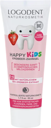 Kinder-Zahngel Happy Kids mit Erdbeere - jetzt online kaufen bei Natur.com