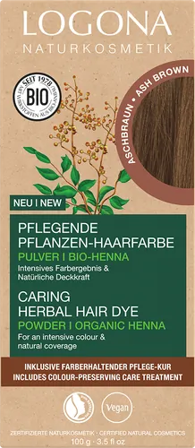 Pflanzen-Haarfarbe-Pulver aschbraun - jetzt online kaufen bei Natur.com