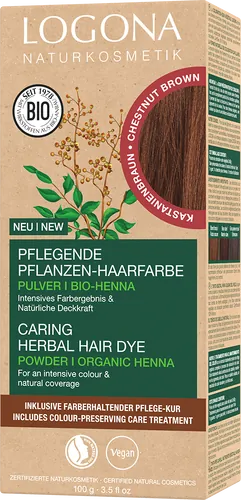 Pflanzen-Haarfarbe-Pulver kastanienbraun - jetzt online kaufen bei Natur.com