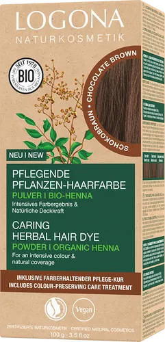 Pflanzen-Haarfarbe-Pulver schokobraun - jetzt online kaufen bei Natur.com