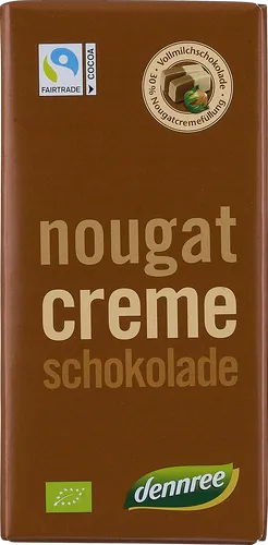 Bio-Vollmilchschokolade mit Nougatcreme - jetzt online kaufen bei Natur.com