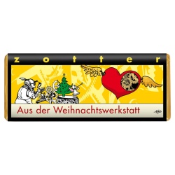 Milchschokolade Aus der Weihnachtswerkstatt mit französischem Nougat, handgeschöpft