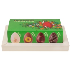 Kunterbuntes Osternest mit 8 gefüllten Schokoeiern