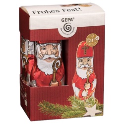 Mini-Vollmilch-Nikolaus in Stanniolpapier, massiv (10 Stück)