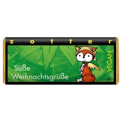 Dunkle Schokolade Süße Weihnachtsgrüße mit Haselnussnougat & Haselnusskrokant, handgeschöpft