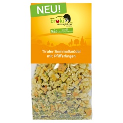 Tiroler Semmelknödel mit Pfifferlingen