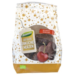 Lebkuchenherzen mit Kirschfüllung